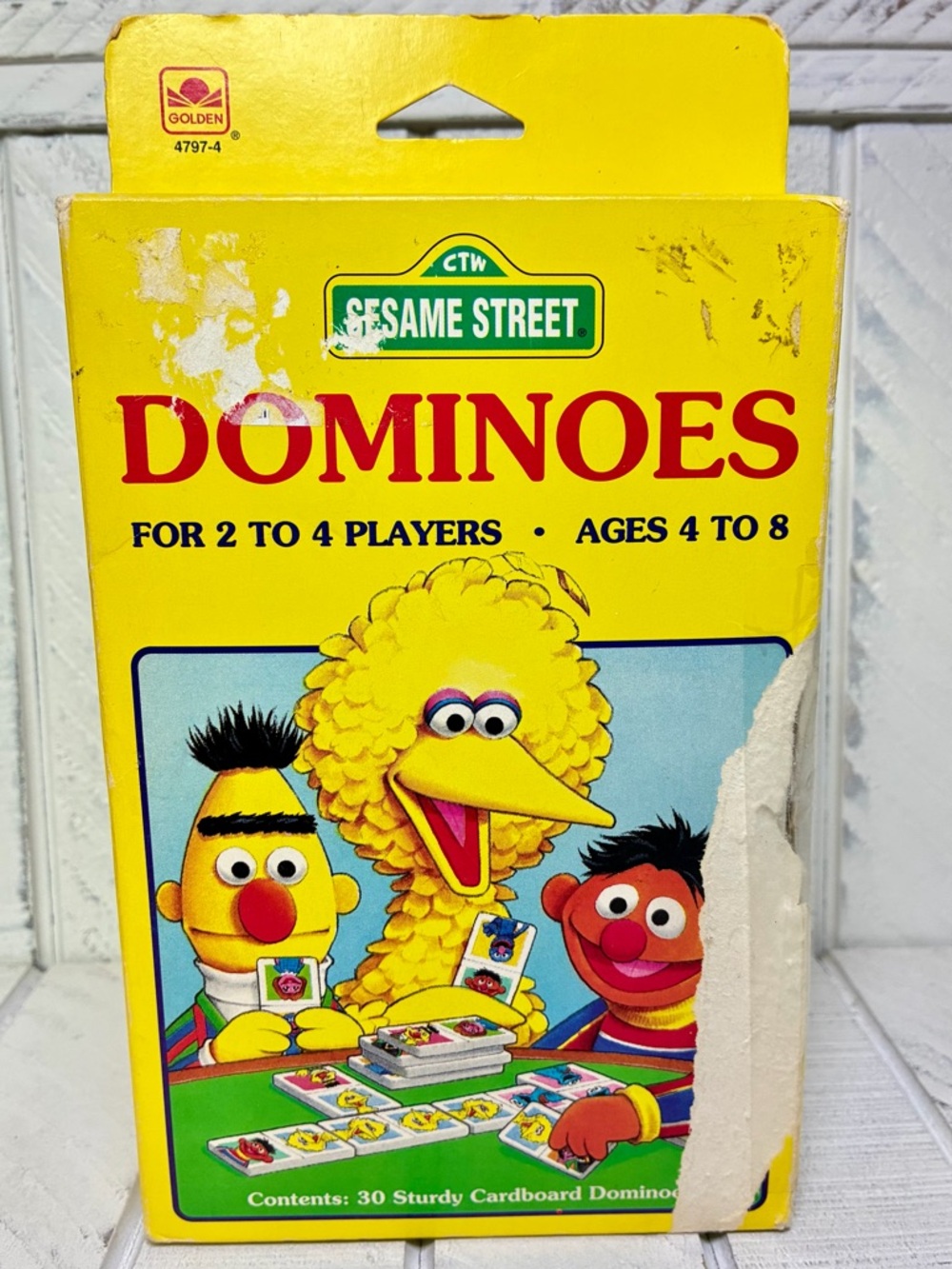 Sesame Street Dominoes For 2-4 Players Ages 4-8 30 Pieces Vintage 1991 CTM